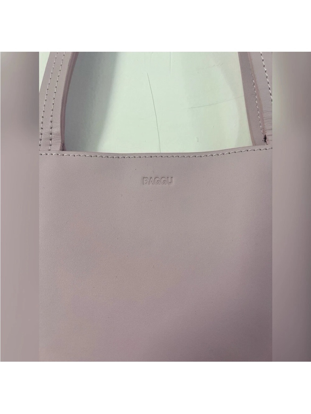 Baggu Leather Retail Shoulder Bag in Pale Orchid RARE - Picture 3 of 8